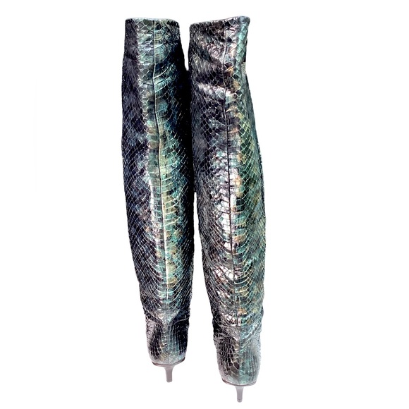 GUCCI Vintage Python Over The Knee Boots. (MC) - Picture 5 of 17